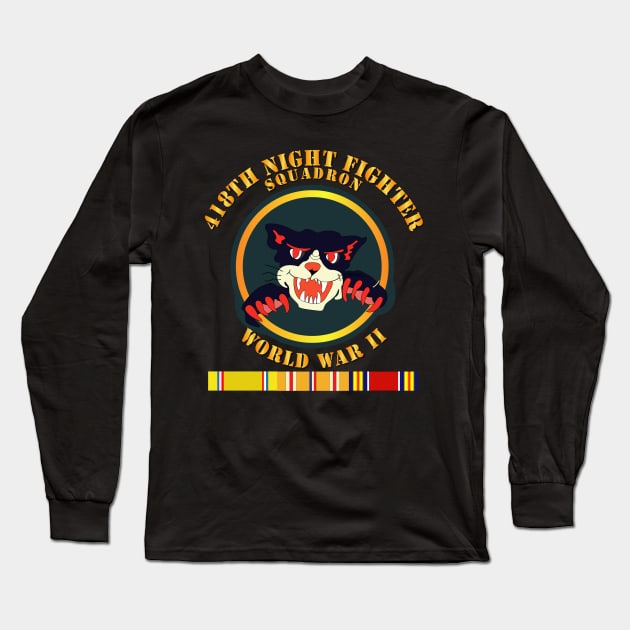 418th Night Fighter Squadron - 2nd Ver - WWII w SVC Long Sleeve T-Shirt by twix123844